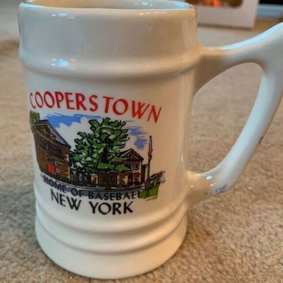 Cooperstown New York Home of Baseball Beer Stein Mug - Picture 1 of 7